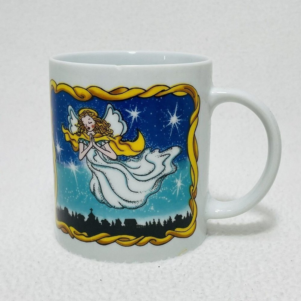 Vintage Bob Siemon Angel Mug Bible Psalm 91:11 Verse Christian Religion Christ